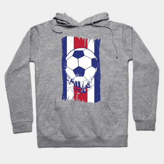 Vintage Costa Rican Flag with Football // Retro Costa Rica Soccer Hoodie by SLAG_Creative